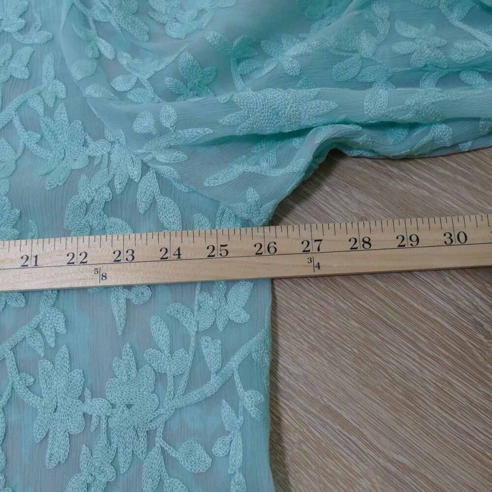 Chico’s NWT Soutache Embroidered Tunic Blouse Balloon Sleeve Teal Waters Sz 4 - Picture 7 of 8